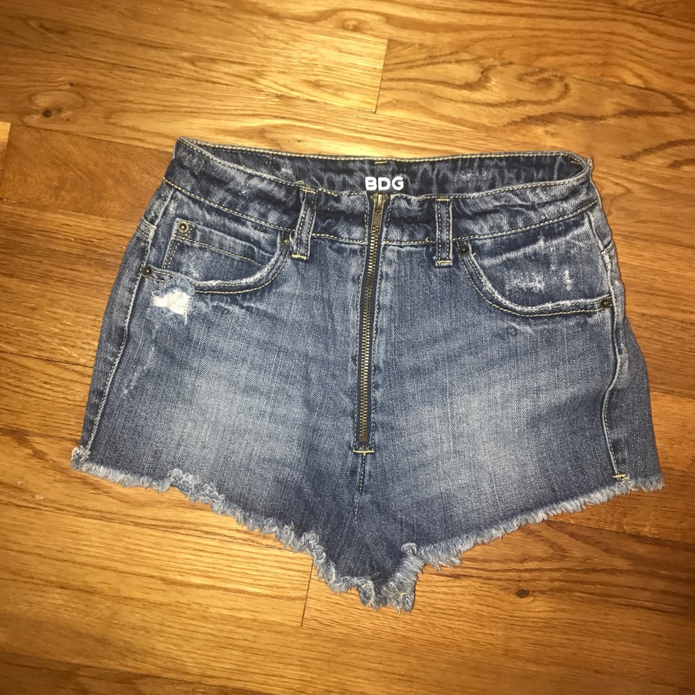 Urban Outfitters high rise cheeky jean shorts